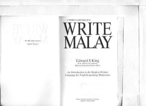 Write Malay Edward S King