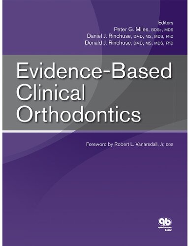 Evidencebased Clinical Orthodontics New Miles Peter G