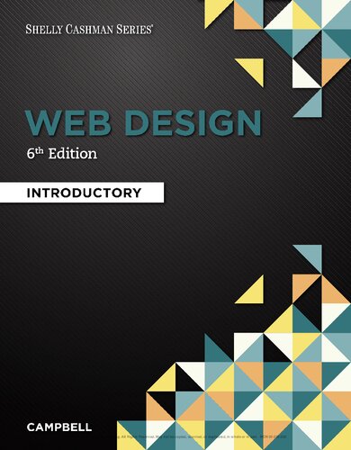 Web Design Introductory Sixth Edition Jennifer T Campbell Gary B Shelly