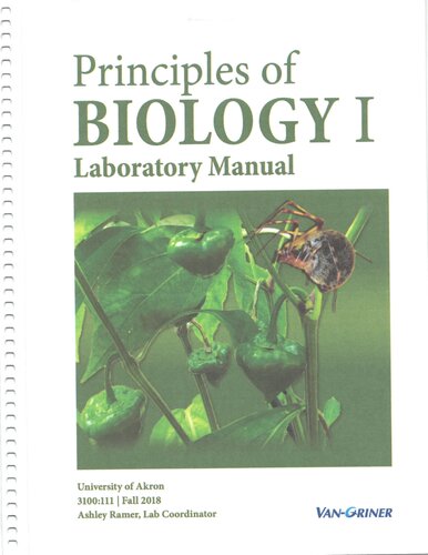 Principles Of Biology I Laboratory Manual Ashley Ramer