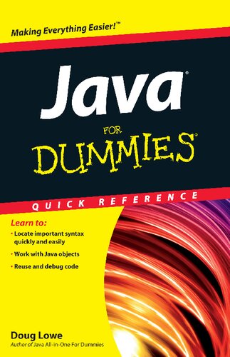 Java For Dummies Quick Reference 1st Edition Doug Lowe