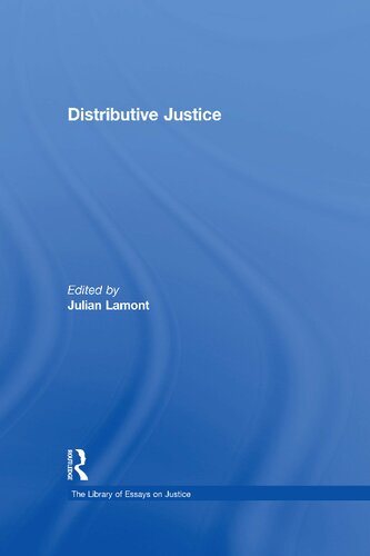 Distributive Justice Julian Lamont