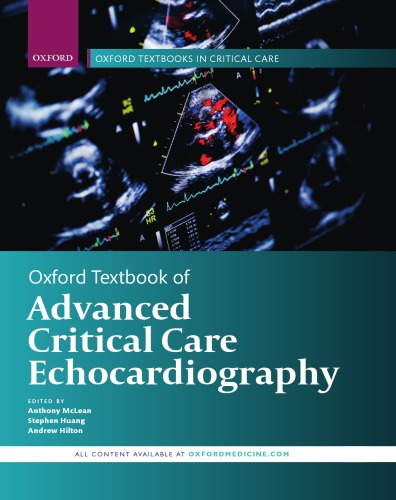 Oxford Textbook Of Advanced Critical Care Echocardiography 1st Anthony Mclean