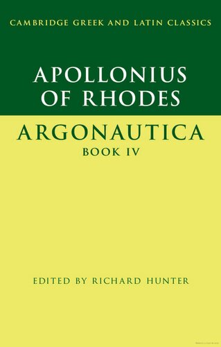 Apollonios Of Rhodes Argonautica Iv Cambridge Greek And Latin Classics Incomplete Bilingual Apollonius Of Rhodes