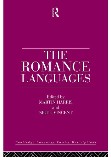 The Romance Languages Martin Harris Nigel Vincent