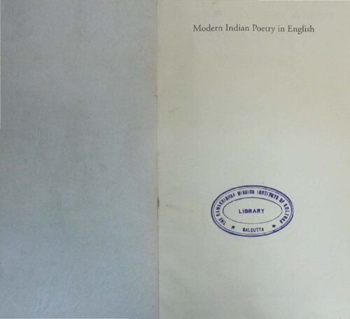 Modern Indian Poetry In English Revised Bruce King