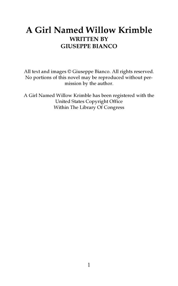 A Girl Named Willow Krimble Giuseppe Bianco