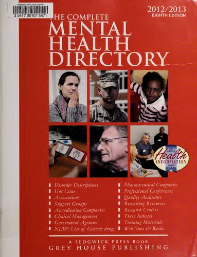 Complete Mental Health Directory Complete Mental Health Directory Paperback 8th 2012 Ed Laura Mars Editor