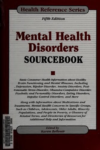 Mental Health Disorders Sourcebook Health Reference 5th Edition Karen Bellenir Editor