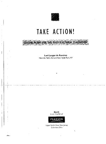 Take Action Lesson Plans For The Multicultural Classroom Lori Langer De Ramirez