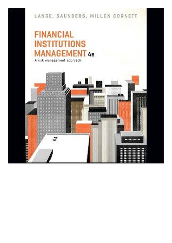 Financial Institutions Management A Risk Management Approach 4th Edition Helen Lange