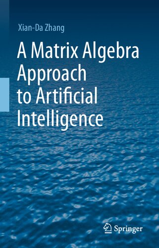 A Matrix Algebra Approach To Artificial Intelligence 1st Edition Xianda Zhang