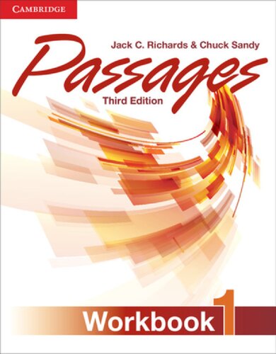 Passages Level 1 Workbook 3rd Edition 3rd Edition Jack C Richards