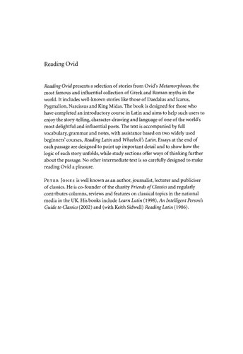 Reading Ovid Stories From The Metamorphoses Peter Jones