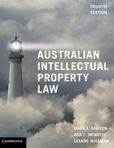 Australian Intellectual Property Law 4th Edition Mark J Davison
