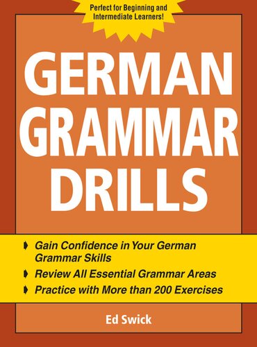 German Grammar Drills Ed Swick