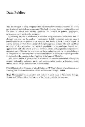 Data Publics Public Plurality In An Era Of Data Determinacy Hardcover Peter Mrtenbck Helge Mooshammer