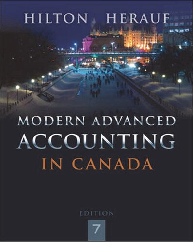 Modern Advanced Accounting In Canada 7th Murray W Hilton Darrell Herauf
