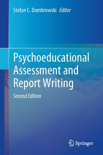Psychoeducational Assessment And Report Writing 2nd Edition Stefan C Dombrowski