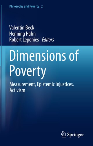 Dimensions Of Poverty Measurement Epistemic Injustices Activism Valentin Beck