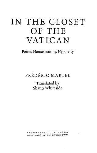 In The Closet Of The Vatican Power Homosexuality Hypocrisy Martel Frdric