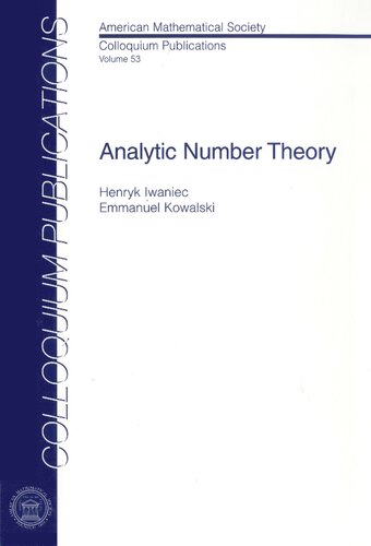 Analytic Number Theory Henryk Iwaniec Emmanuel Kowalski