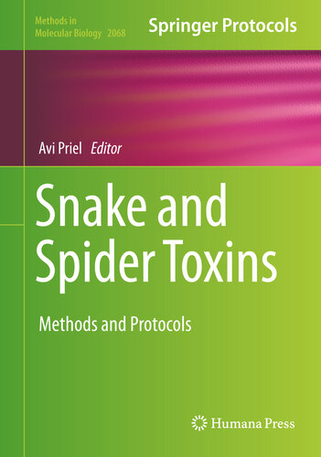 Snake And Spider Toxins Methods And Protocols Avi Priel
