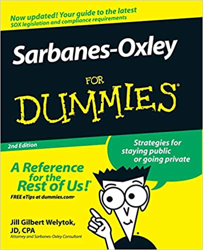 Sarbanesoxley For Dummies Jill Gilbert Welytok