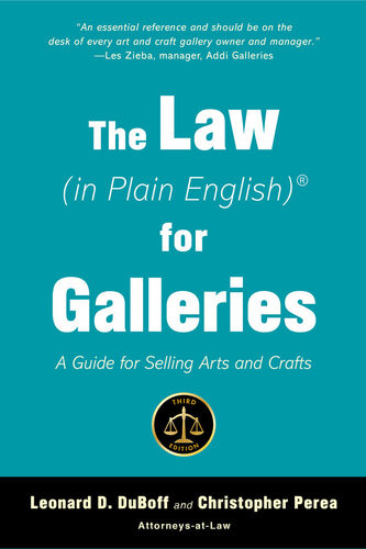 The Law In Plain English For Galleries A Guide For Selling Arts And Crafts In Plain English Leonard D Duboff