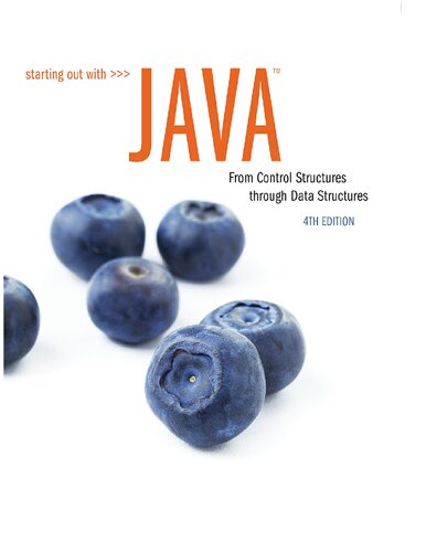 Starting Out With Java From Control Structures Through Data Structures Whats New In Computer Science 4th Edition Gaddis