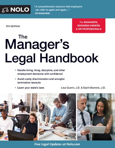 The Managers Legal Handbook 9th Edition Sachi Barreiro Lisa Guerin