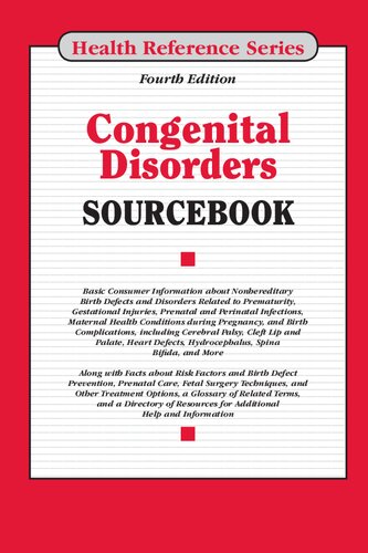Congenital Disorders Sourcebook Fourth Siva Ganesh Maharaja
