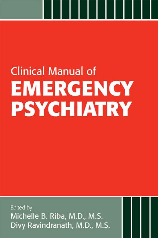 Clinical Manual Of Emergency Psychiatry Michelle B Riba