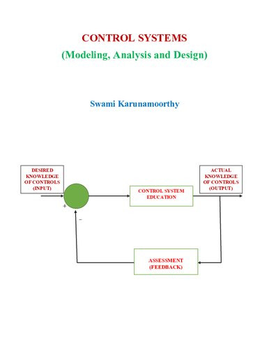 Control Systems Modeling Analysis And Design Swami Karunamoorthy