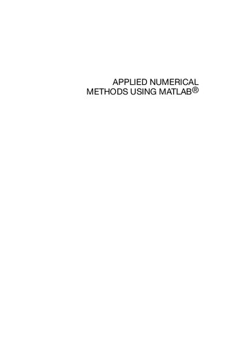 Applied Numerical Methods Using Matlab Second Cheol Ho Hong Wnyng Yang Jong Suk Ro Han L Lee Wenwu Cao Jaekwon Kim Taeho Im Kyung W Park Jingon Joung Ho Hyun Park
