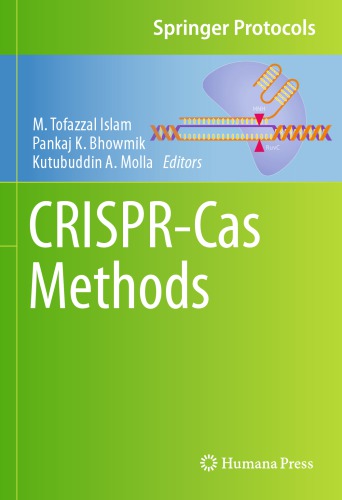 Crisprcas Methods 1st M Tofazzal Islam Pankaj K Bhowmik Kutubuddin A Molla