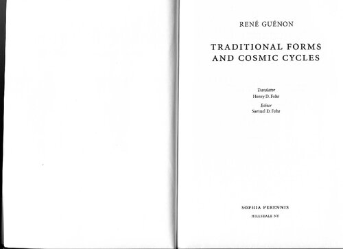 Traditional Forms And Cosmic Cycles Ren Gunon
