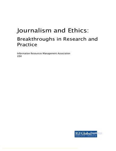 Journalism And Ethics Information Resources Management Association
