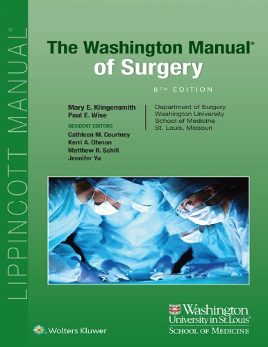 The Washington Manual Of Surgery 8th Edition Mary E Klingensmith