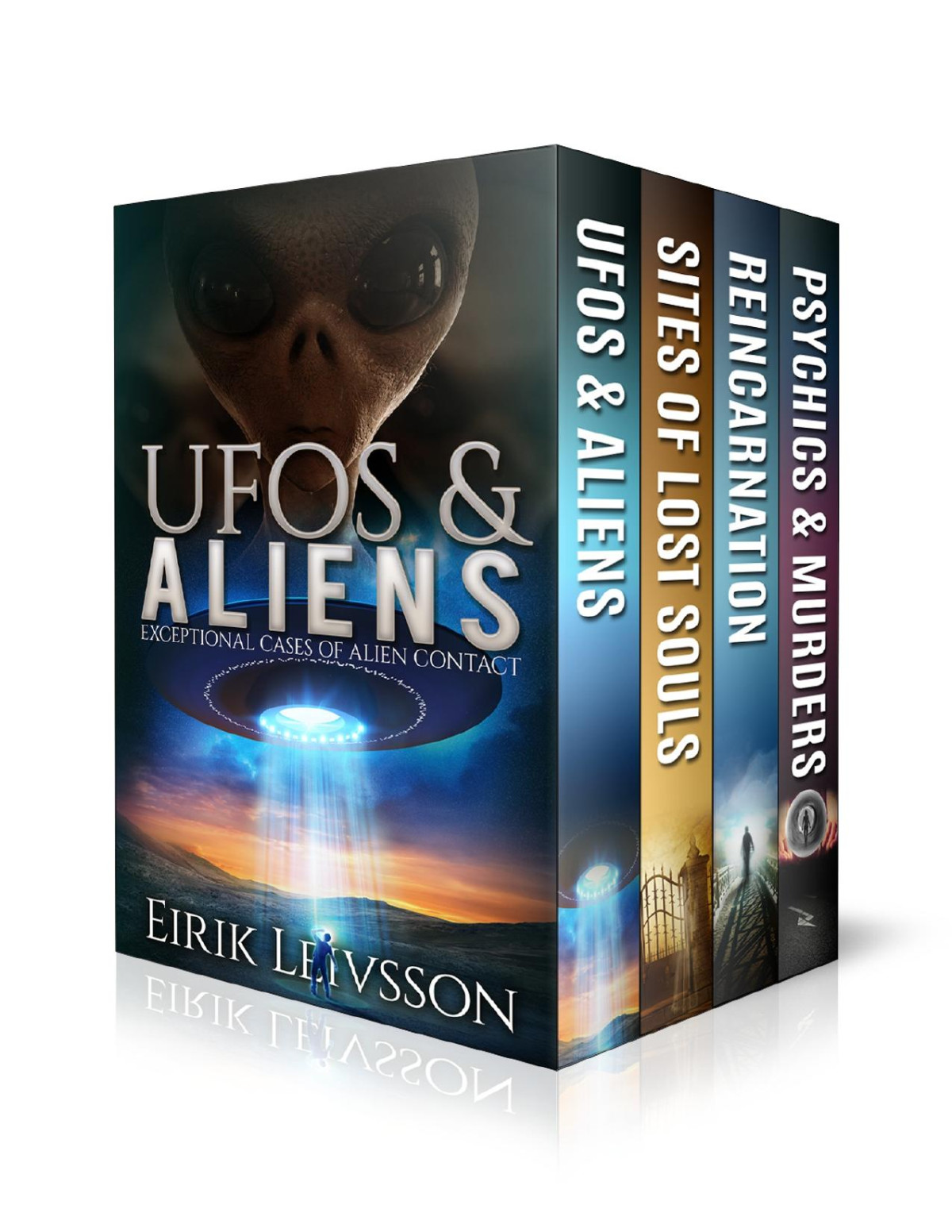 Paranormal Collection Ufos Aliens True Hauntings Reincarnation Psychics Murders Nonfiction 4pack Paranormal Bundle Eirik Leivsson