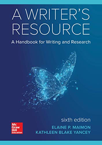 A Writers Resource A Handbook For Writing And Research 6th Edition Elaine Maimon