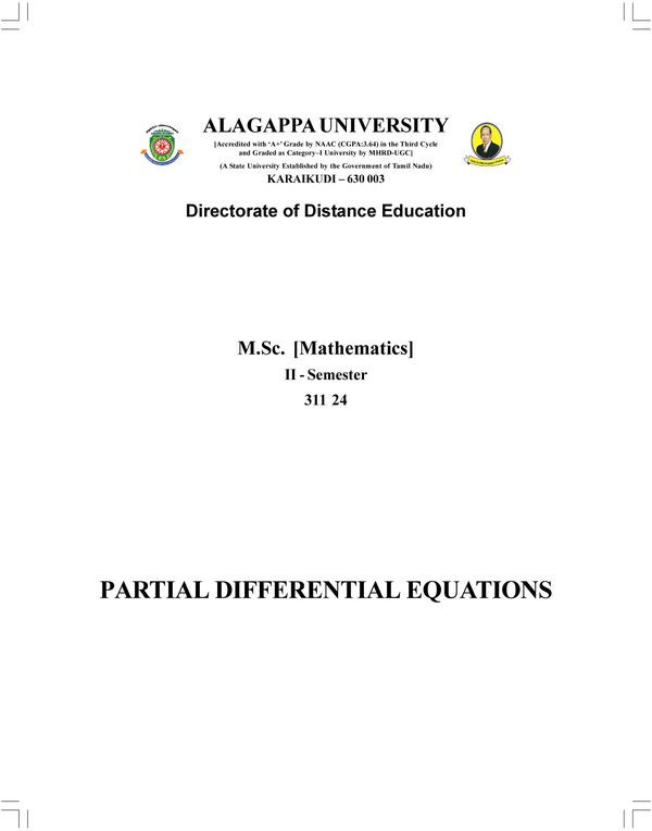 Partial Differential Equations Bikas Chandra Bhul Dipak Chatterjee