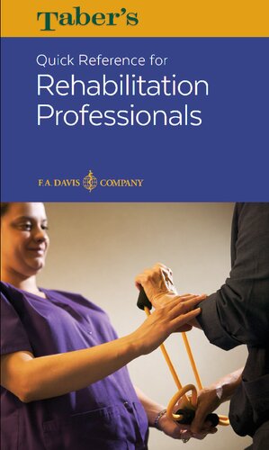 Tabers Quick Reference For Rehabilitation Professionals Donald Venes Editor