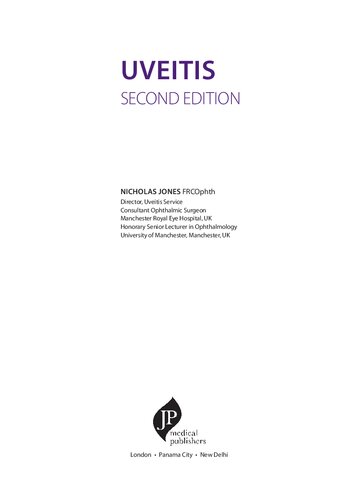 Uveitis 2nd Edition Jones Nicholas