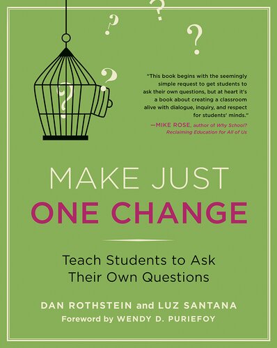 Make Just One Change Teach Students To Ask Their Own Questions Dan Rothstein