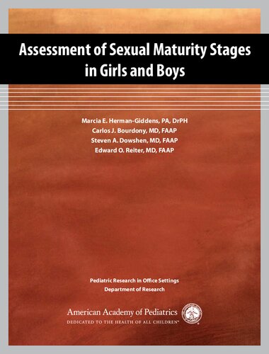Assessment Of Sexual Maturity Stages In Girls And Boys Marcia E Hermangiddens