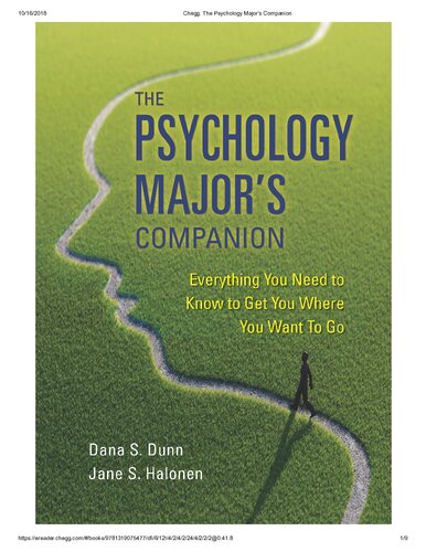 The Psychology Majors Companion 1st Edition Dana S Dunn Jane S Halonen