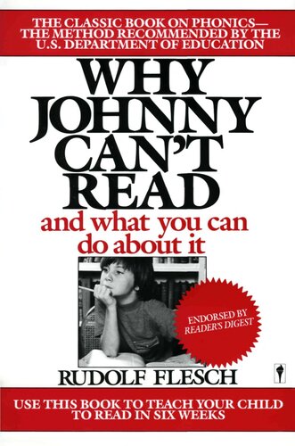 Why Johnny Cant Read And What You Can Do About It Rudolf Flesch