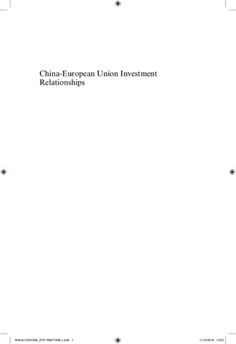Chinaeuropean Union Investment Relationships Towards A New Leadership In Global Investment Governance Julien Chaisse