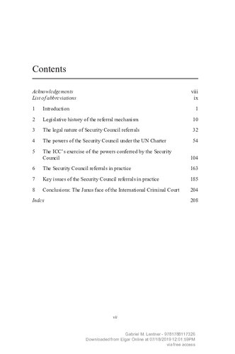 The Un Security Council And The International Criminal Court The Referral Mechanism In Theory And Practice Gabriel M Lentner